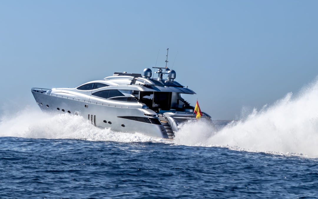 90 Pershing luxury charter yacht - Botafoc Ibiza, Av. de Juan Carlos I, 07800 Ibiza, Balearic Islands, Spain