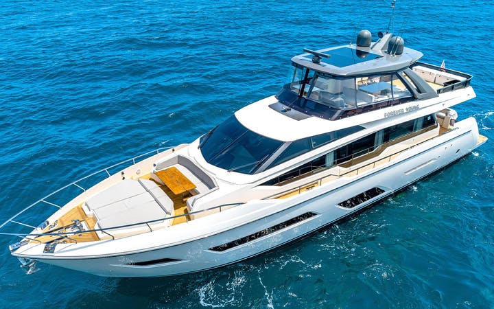 78 Ferretti luxury charter yacht - Las Olas Blvd., Fort Lauderdale, FL, USA