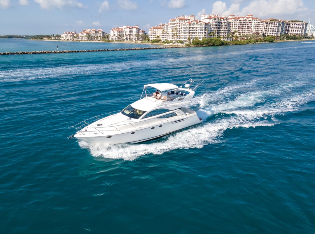 52 Fairline luxury charter yacht - 1635 N Bayshore Dr, Miami Beach, FL 33139, USA