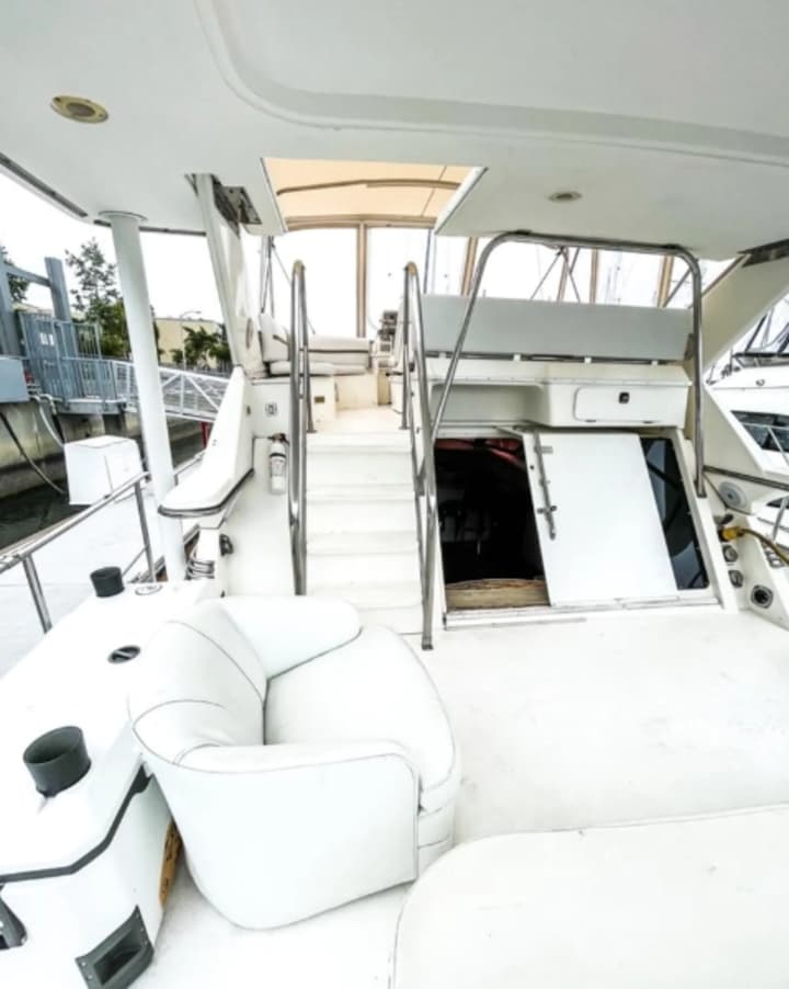 Enjoy life on a 50ft three level yacht.
