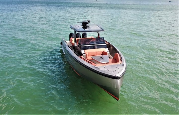 40' Vanquish luxury charter yacht - Island Gardens Marina, MacArthur Causeway, Miami, FL, USA