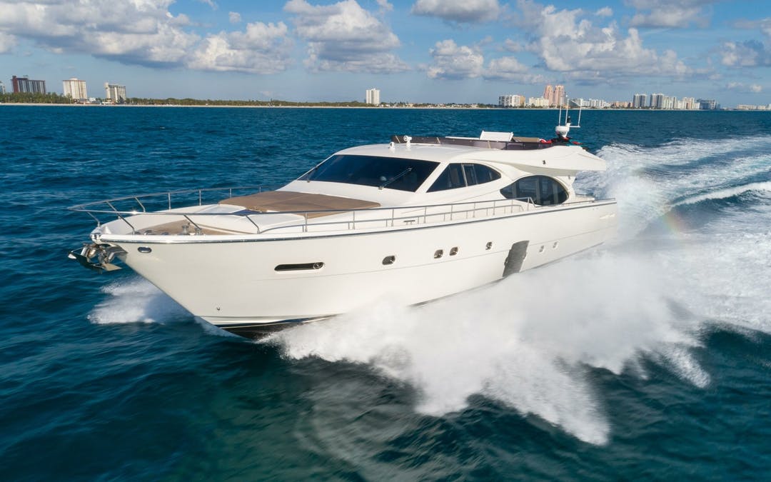 80 Ferretti luxury charter yacht - Jones Boat Yard Inc, Northwest South River Drive, Miami, FL, USA