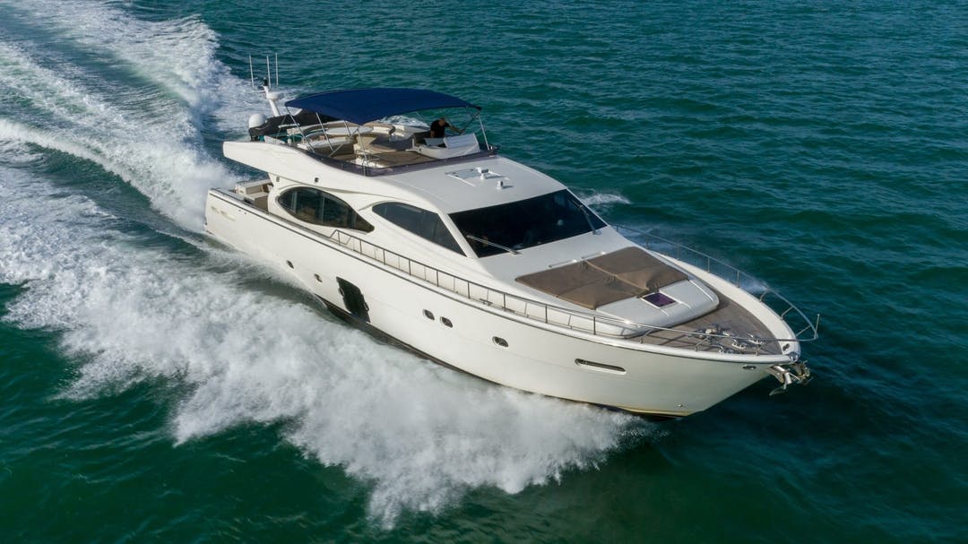 80 Ferretti luxury charter yacht - Jones Boat Yard Inc, Northwest South River Drive, Miami, FL, USA