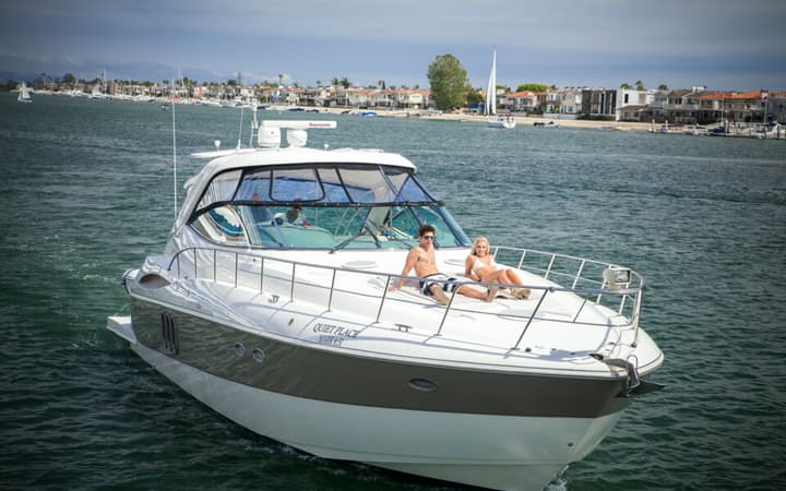 50 Cruiser luxury charter yacht - Balboa Bay Club, West Coast Highway, Newport Beach, CA, USA