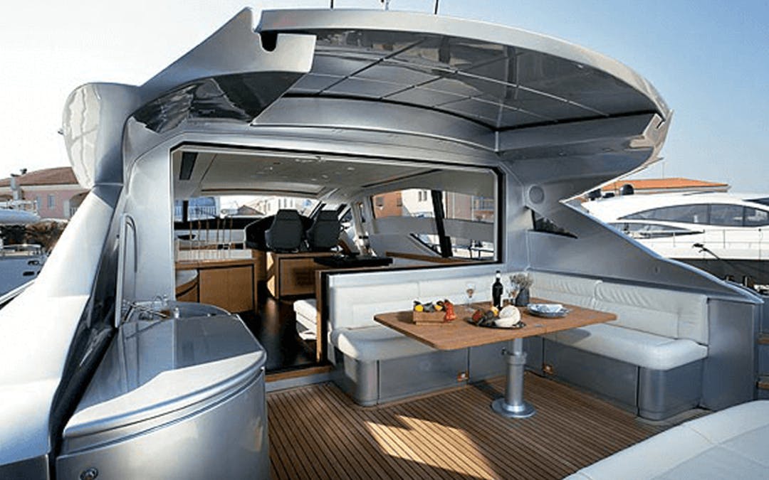 72 Pershing luxury charter yacht - Nammos, Psarrou, Mykonos, Greece