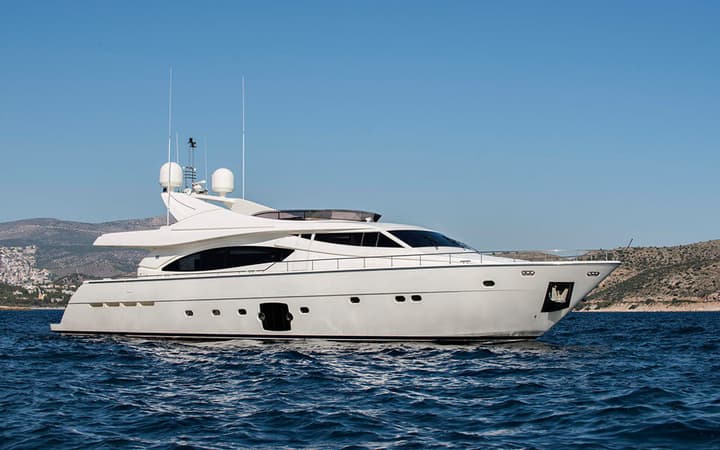 90 Ferretti luxury charter yacht - Athens, Greece