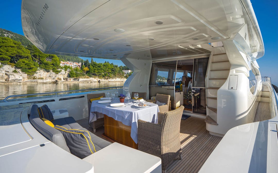 80 Ferretti luxury charter yacht - Split, Croatia