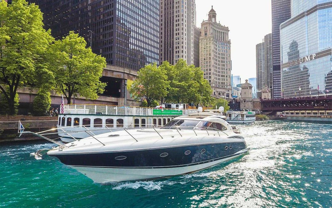 60 Sunseeker luxury charter yacht - 31st Street Harbor, Chicago, IL, USA