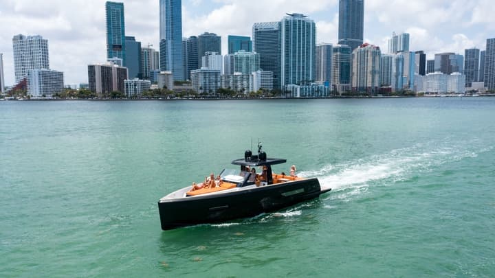 44 Fjord luxury charter yacht - Lewis Landing Park, Southwest 9th Avenue, Fort Lauderdale, FL, USA