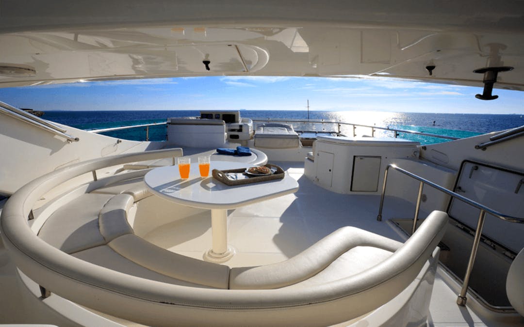 76 Ferretti luxury charter yacht - Nammos, Psarrou, Mykonos, Greece