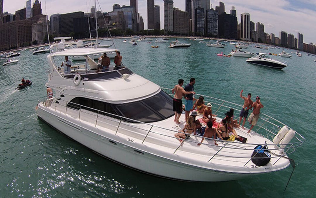 60 Sea Ray luxury charter yacht - Belmont Harbor, Chicago, IL, United States