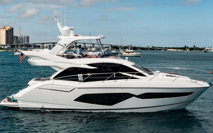 56 Sunseeker luxury charter yacht - Palm Harbor Marina, North Flagler Drive, West Palm Beach, FL, USA
