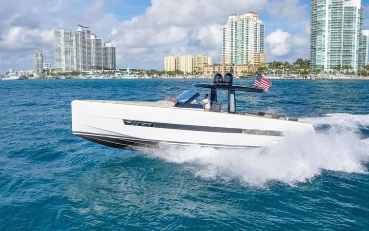 44 Fjord luxury charter yacht - River Landing Miami, Northwest North River Drive, Miami, FL, USA