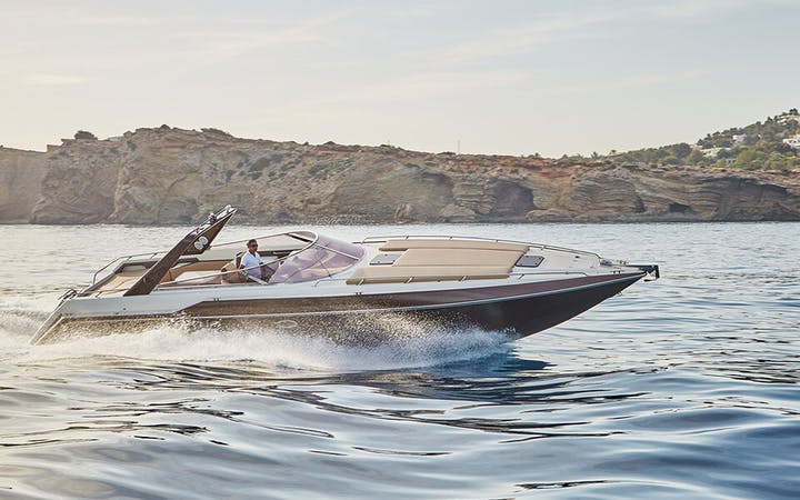 43' Sunseeker Thunderhawk luxury charter yacht - Marina Botafoch, Ibiza, Spain