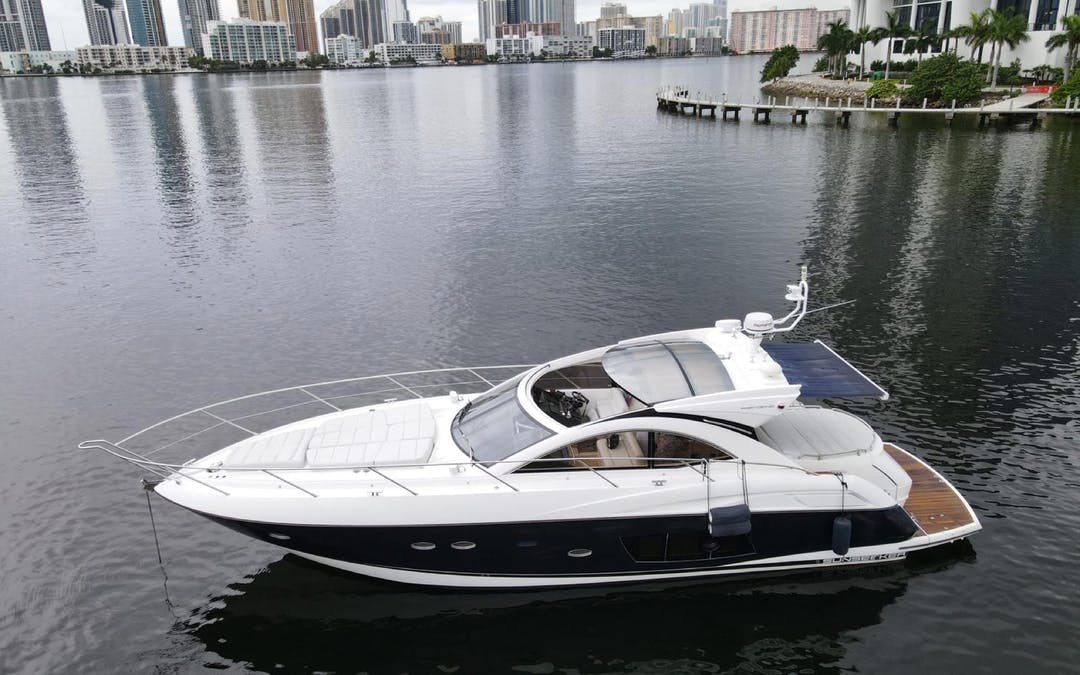 53' Sunseeker luxury charter yacht - Bill Bird Marina, Collins Avenue, Miami Beach, FL, USA - 1
