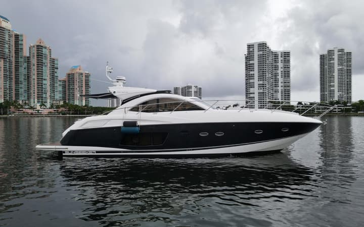 53 Sunseeker luxury charter yacht - Bill Bird Marina, Collins Avenue, Miami Beach, FL, USA