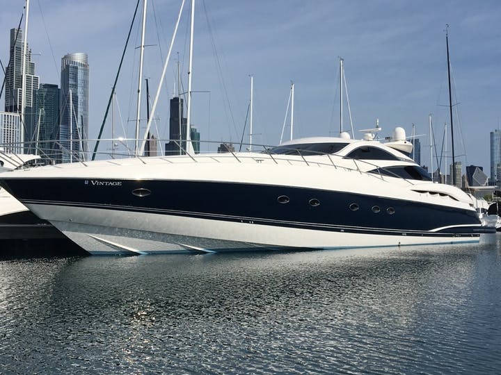 75 Sunseeker luxury charter yacht - Burnham Harbor, Chicago, IL, USA
