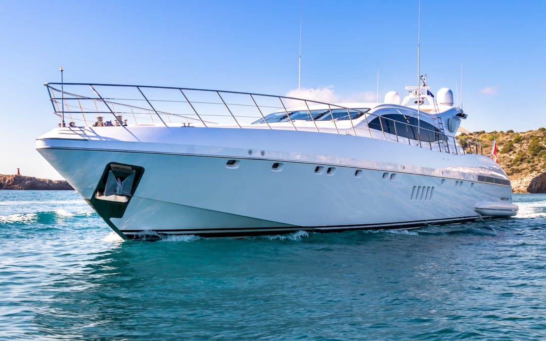 108 Mangusta luxury charter yacht - Botafoc Ibiza, Av. de Juan Carlos I, 07800 Ibiza, Balearic Islands, Spain