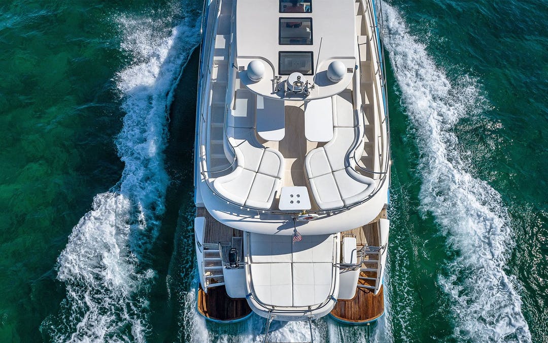 62 VG luxury charter yacht - Shuckers Waterfront Bar & Grill, 79th Street Causeway, North Bay Village, FL, USA