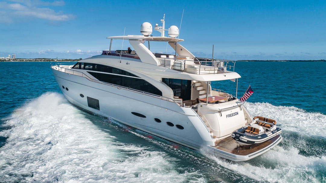 88 Princess luxury charter yacht - Miami Beach Marina, Alton Road, Miami Beach, FL, USA