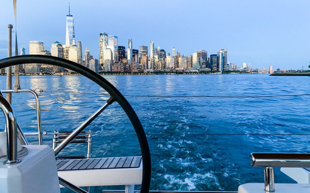35  Beneteau Oceanis luxury charter yacht - Liberty Harbor Marina Boatyard, Marin Boulevard, Jersey City, NJ, USA