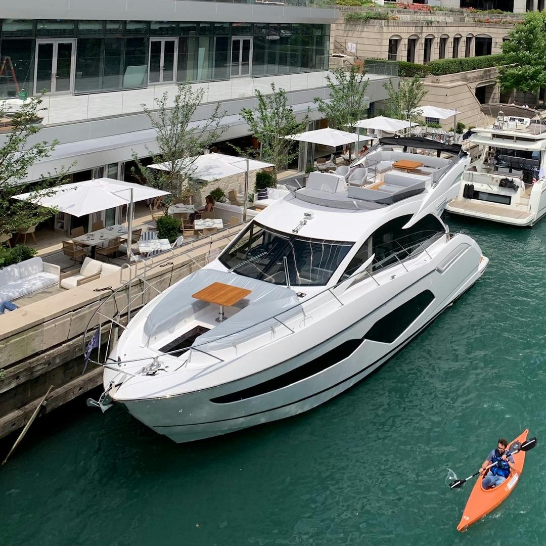 56' Sunseeker Manhattan luxury charter yacht - Burnham Harbor, Chicago, IL, USA - 1