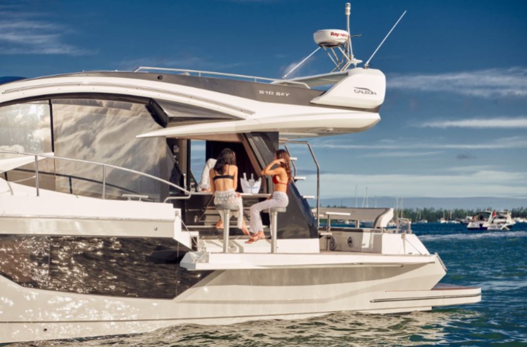 53 Galeon luxury charter yacht - Miami Beach Marina, Alton Road, Miami Beach, FL, USA