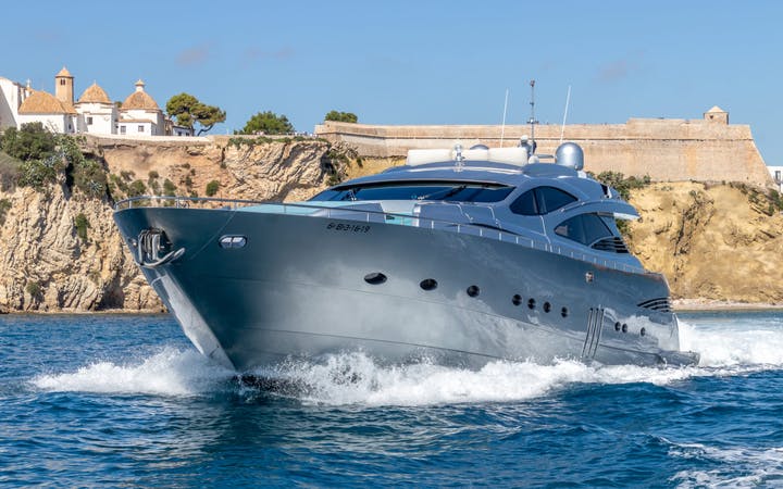 90 Pershing luxury charter yacht - Botafoc Ibiza, Av. de Juan Carlos I, 07800 Ibiza, Balearic Islands, Spain