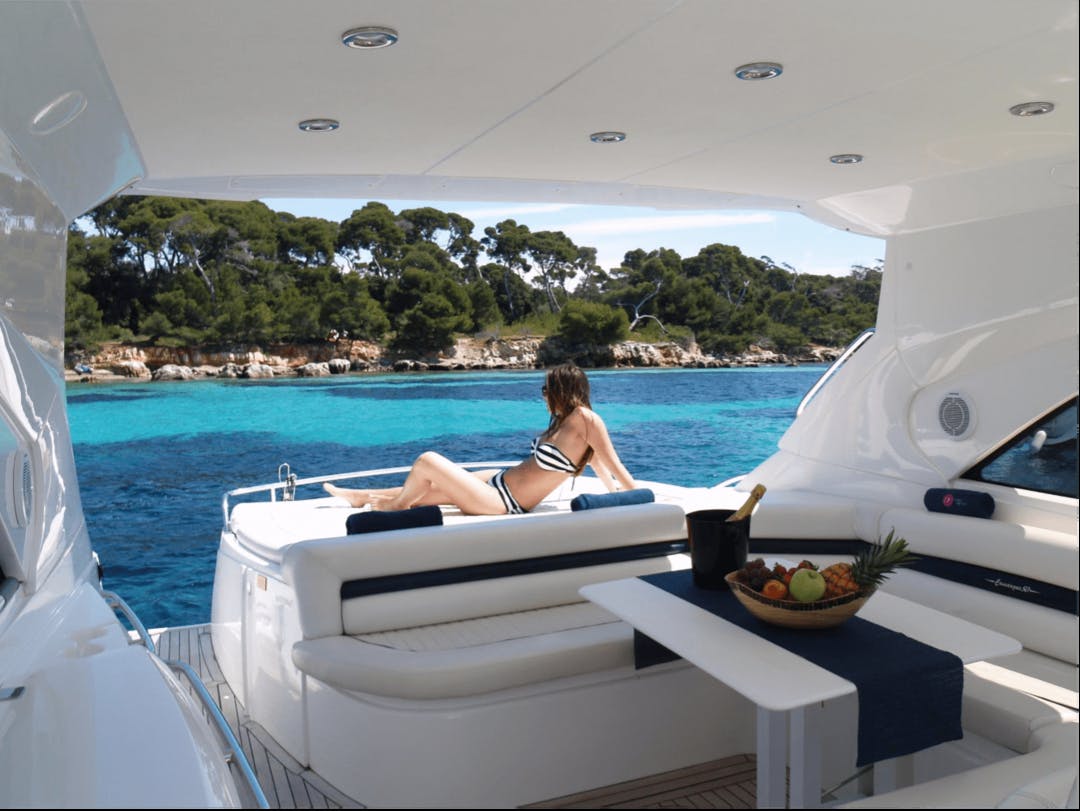 50' Sunseeker luxury charter yacht - Antibes Marina, Port Vauban, Antibes Juan les Pins, France - 2