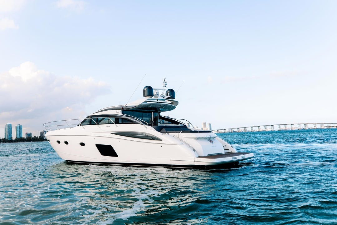 62 Princess luxury charter yacht - Miami Beach Marina, Alton Road, Miami Beach, FL, USA