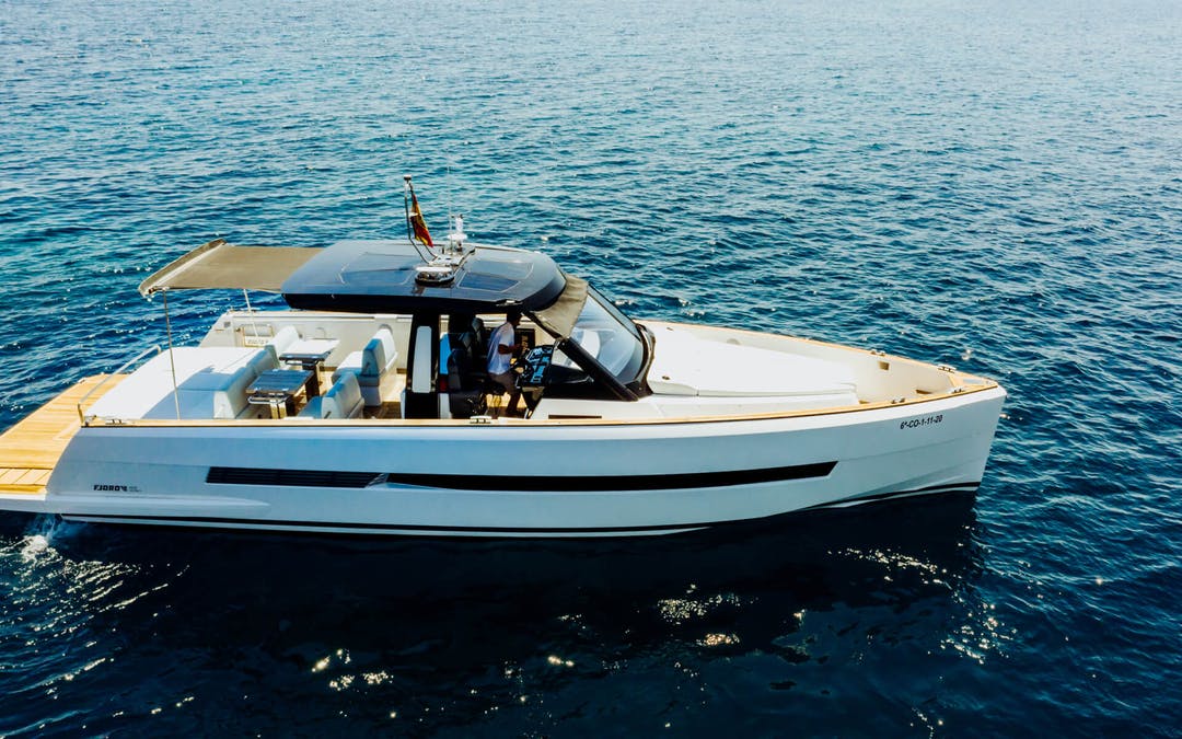 44' Fjord luxury charter yacht - Botafoc Ibiza, Av. de Juan Carlos I, 07800 Ibiza, Balearic Islands, Spain - 2