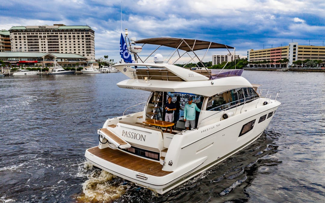 50 Prestige Flybridge luxury charter yacht - 601 S Harbour Island Blvd Garage, South Harbour Island Boulevard, Tampa, FL, USA