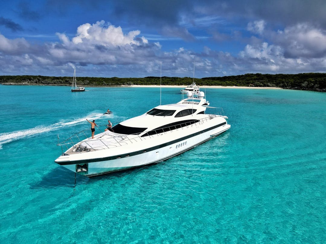 105 Mangusta luxury charter yacht - Fontainebleau Miami Beach, Collins Avenue, Miami Beach, FL, USA